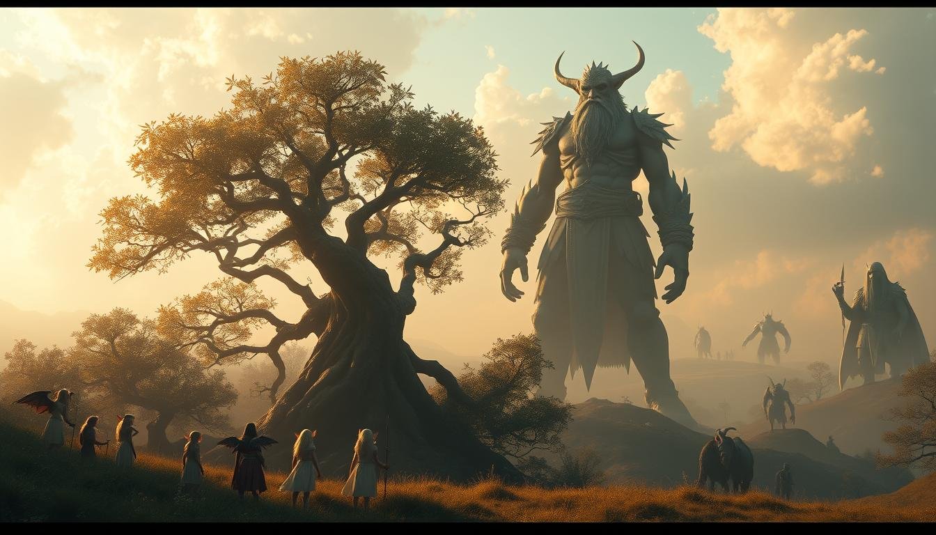 Elves, Giants, and the Humanoid Creatures, from the world of make believe